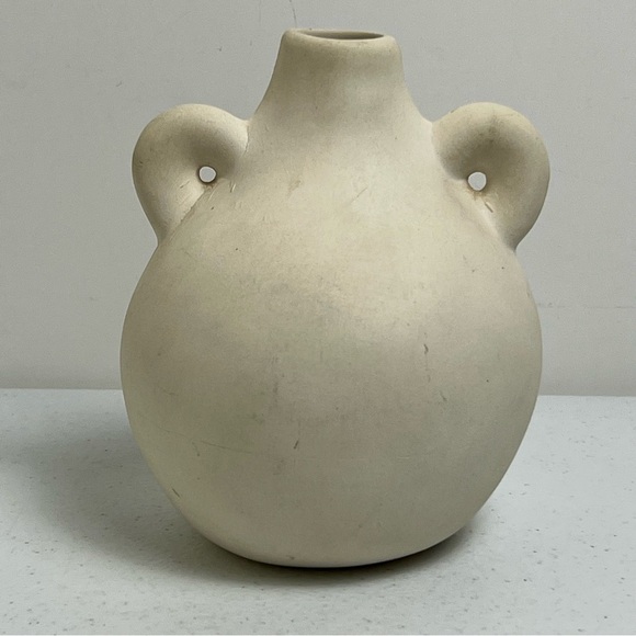 VTG Native American Jemez Pueblo Pottery Canteen Signed L. Toya Hand Painted - Picture 3 of 10